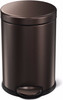 Simplehuman Mini Round 4,5 Liter Glans RVS Brons