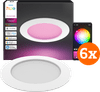 Philips Hue Inbouwspot Slim 6-Pack - White and Color - 170mm - Wit