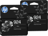 HP 924 Cartridge Black Duo Pack