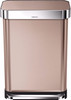 Simplehuman Rectangular Liner Pocket 55 Liter RVS Rose Gold