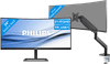 Philips 3000 series 34B2U3600C/00 Curved + BlueBuilt Monitorarm voor 1 Ultrawide Monitor