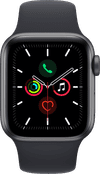 Apple Watch SE 40mm Space Gray Aluminium Middernacht Sportband