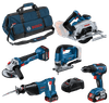 Bosch Professional 5 Toolkit 18 V 0615990N39 Set Combiné