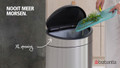 Youtube video of Brabantia Touch Bin 40 Liter Platinum / Matt Steel deksel