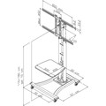 Neomounts PLASMA-M1800E TV Trolley Zilver visual leverancier