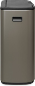 Brabantia Bo Touch Bin 2 x 30 Liter Platinum + Vuilniszakken (120 stuks) rechterkant