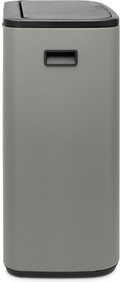 Brabantia Bo Touch Bin 2 x 30 Litres Mineral Concrete Grey côté droit