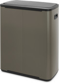 Brabantia Bo Touch Bin 2 x 30 Liter Platinum + Vuilniszakken (120 stuks) achterkant