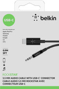 Belkin Rockstar USB-C to 3.5mm Cable Converter 0.9m Black null