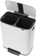 Brabantia Bo Pedal Bin 2 x 30 Liter White + Vuilniszakken (120 stuks) binnenkant