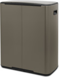 Brabantia Bo Pedal Bin 60 Liter Platinum + Vuilniszakken (120 stuks) achterkant