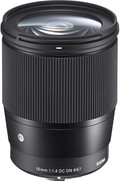 Sigma 16 mm f/1.4 DC DN Contemporary Canon EF-M oberseite