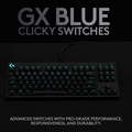 Logitech G PRO GX Blue Mechanisch Gaming Toetsenbord Azerty product in gebruik