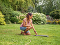 Gardena Zwenksproeier AquaZoom M product in gebruik