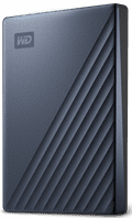 WD My Passport for Mac Type C 2TB Blauw rechterkant