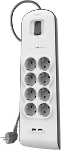 Belkin Surge Protector 8 outlet 2 meter 2x usb Main Image