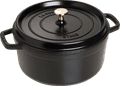 Staub Ronde Stoof-/Braadpan 24 cm Zwart Main Image