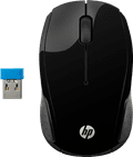 Kabellose HP Maus 200 Schwarz Main Image