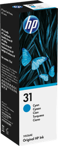 HP 31 Ink Bottle Cyan Main Image