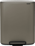 Brabantia Bo Pedal Bin 60 Liter Platinum Main Image