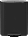 Brabantia Bo Pedal Bin 60 Liter Matt Black Main Image