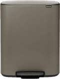 Brabantia Bo Pedal Bin 2 x 30 Liter Platinum Main Image