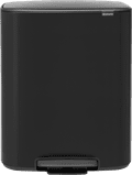 Brabantia Bo Pedal Bin 2 x 30 Liter Matt Black Main Image
