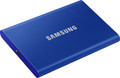Samsung T7 Portable SSD 2TB Blauw bovenkant