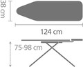 Brabantia Strijkplank B 124 x 38 cm Denim Black null
