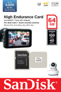 Sandisk MicroSDXC High Endurance 64GB 40MB/s visual leverancier