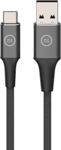 BlueBuilt Câble USB-A vers USB-C 1,5 m Nylon Noir Main Image