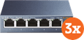 TP-Link TL-SG105 3-Pack Main Image