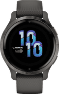 Garmin Venu 2S Grijs + Garmin Index S2 Smart - Zwart voorkant