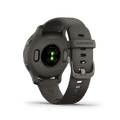 Garmin Venu 2S Grijs + Garmin Index S2 Smart - Zwart achterkant