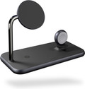 Zens 3-in-1 Wireless Charger 10W with Stand and MagSafe Magnet Black right side