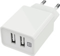 XtremeMac Charger with 2 USB-A Ports 12W White front