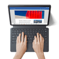 Lenovo Tab P11 Pro Keyboard Cover QWERTY Gray product in use