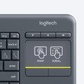 Logitech K400 Plus Wireless Touch Zwart QWERTY null