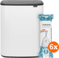 Brabantia Bo Touch Bin 2 x 30 Liter White + Vuilniszakken (120 stuks) Main Image