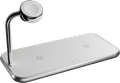 ZENS Dual & Apple Watch Aluminium kabelloses Ladegerät 10 W Weiß vorne