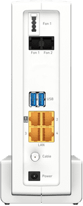 AVM FRITZ!Box 6690 Cable International + FRITZ!Repeater 1200 AX International 2-pack achterkant