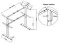 Euroseats Adjustable frame 62-84cm Black visual supplier