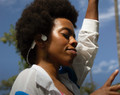 Shokz OpenMove Wit product in gebruik