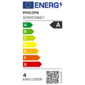 Philips LED Filament lamp - 4W - E27 - warm wit licht 2-pack energielabel