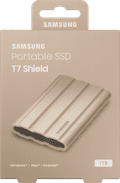 Samsung T7 Shield 1TB Beige packaging