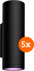 Philips Hue Appear muurlamp White and Color Zwart 5-Pack Main Image