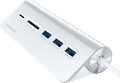 Satechi Aluminum USB Hub USB-C Silver left side