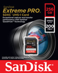 SanDisk SDXC Extreme Pro 256GB 140MB/s packaging