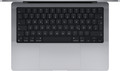 Apple MacBook Pro 14" (2021) M1 Max (10-Core-CPU/24-Core-GPU) 64GB/4TB Space Grau QWERTZ oberseite