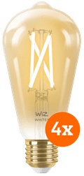 WiZ Smart Filament lamp Edison 4-pack - Warm tot Koelwit Licht - E27 Main Image